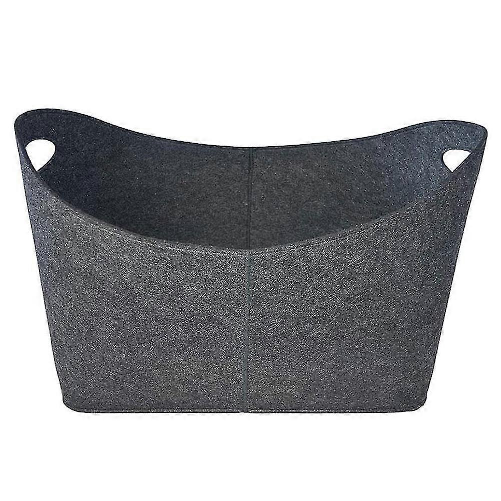 Sac de rangement en feutre Sac d’emballage en bois portable avec poignée Sac de rangement divers de grande capacité