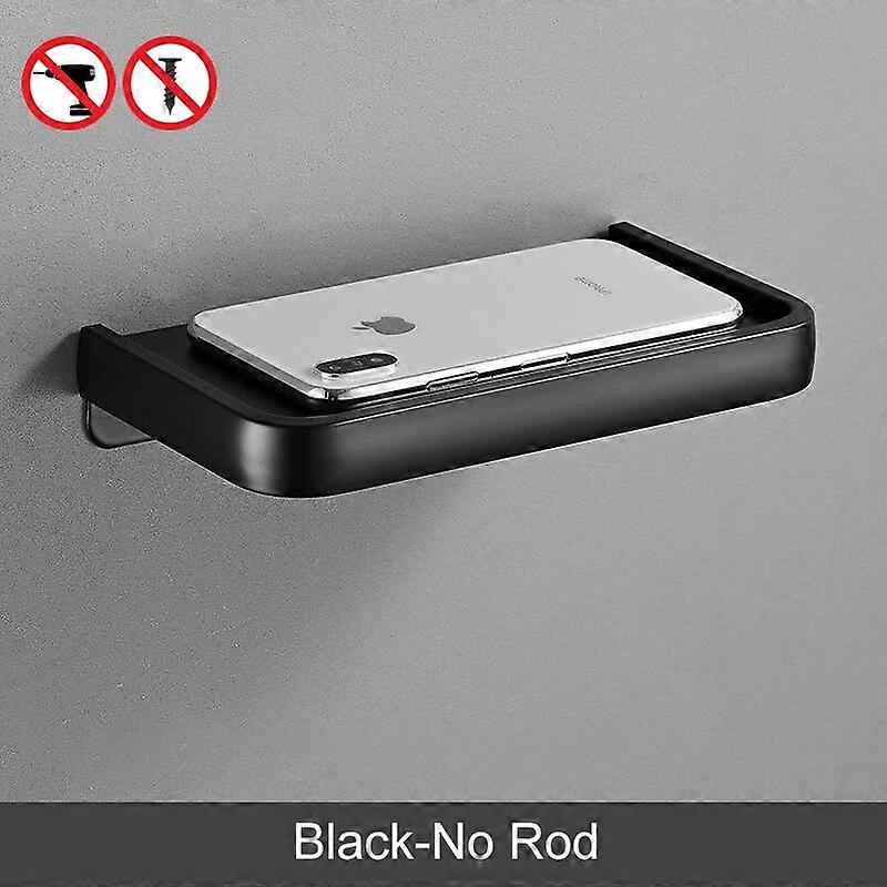 ELLENブラックトイレットペーパーホルダー多機能バスルーム収納棚ロールペーパーホルダーEL609