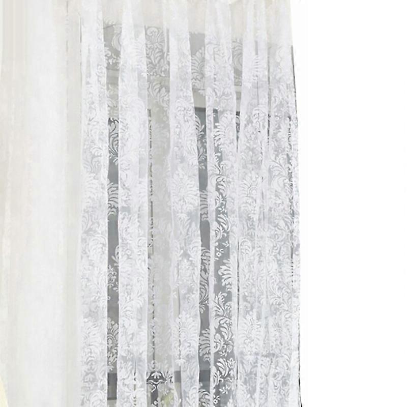 Curtain Flower Pattern Breathable Polyester Home Window Curtain for Bedroom