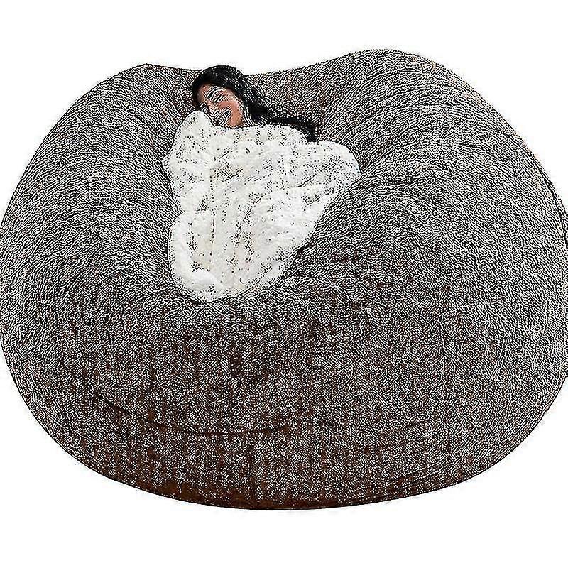 Bean Bag Copri sedia, Morbida pelliccia soffice Portatile Lazy Sofa Cover