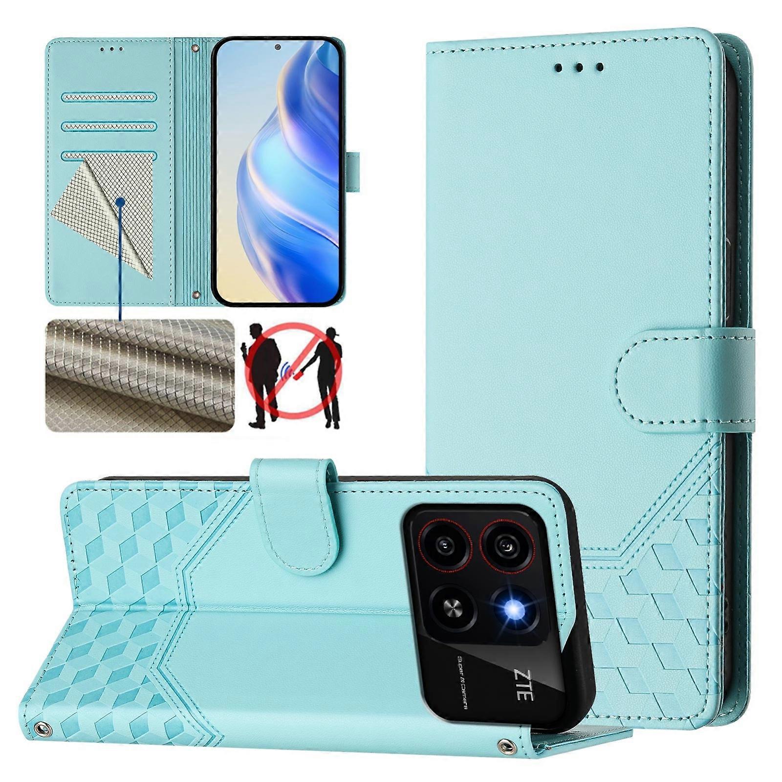 RFID PU Phone Case For ZTE Blade A35 / A55