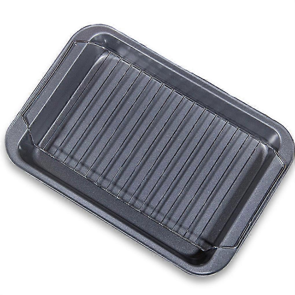 Roasting Pan With Grid Rack Set Non-stick Rectangular Dish Cake Bread Baking Mold Diy Bbq