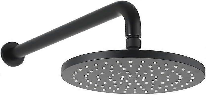 Aura 9" ABS Regenduschkopf mit 400mm L-Form Wandbrausearm Messing (Chrom) Mattschwarz 9-Zoll Duschkopf + 400mm Wandarm