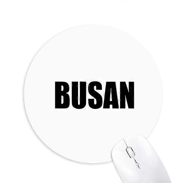 Busan Korea City Name Round Non-Slip Rubber Mousepad Game Office Mouse Pad