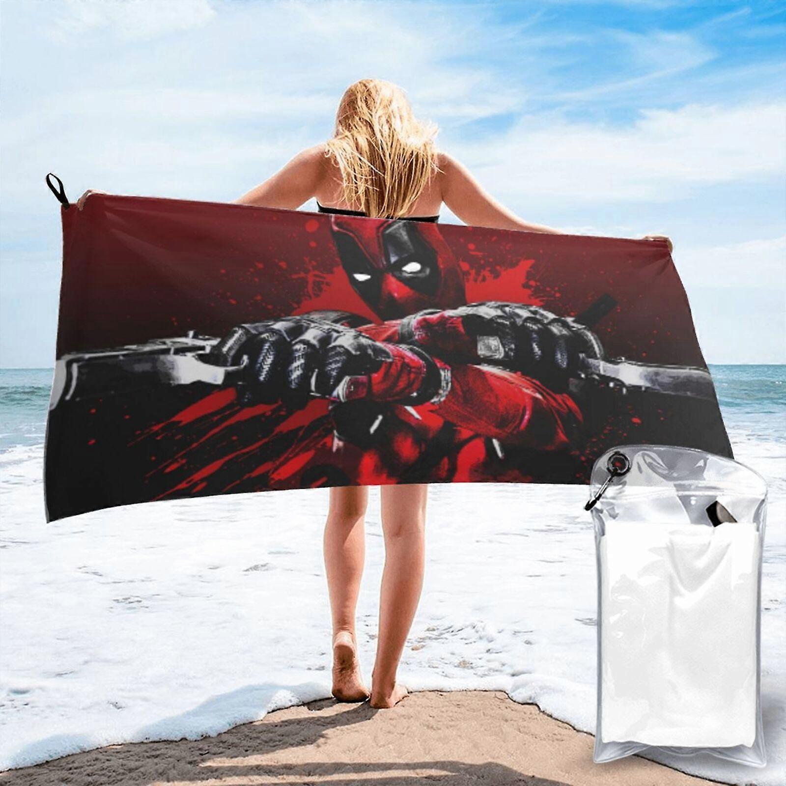 c86Deadpool Microfiber Beach Towel  Absorbent Quick Dry Lightweight LXMT396