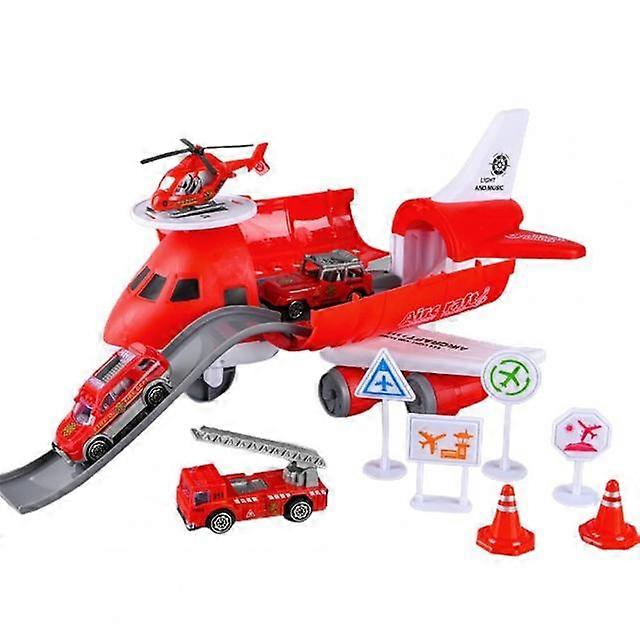 1 Set Airplane Toy Long Slides Broken-Proof Inertia Airplane Large Storage Transport Aircraft Vehicle Toy for Children Gifts