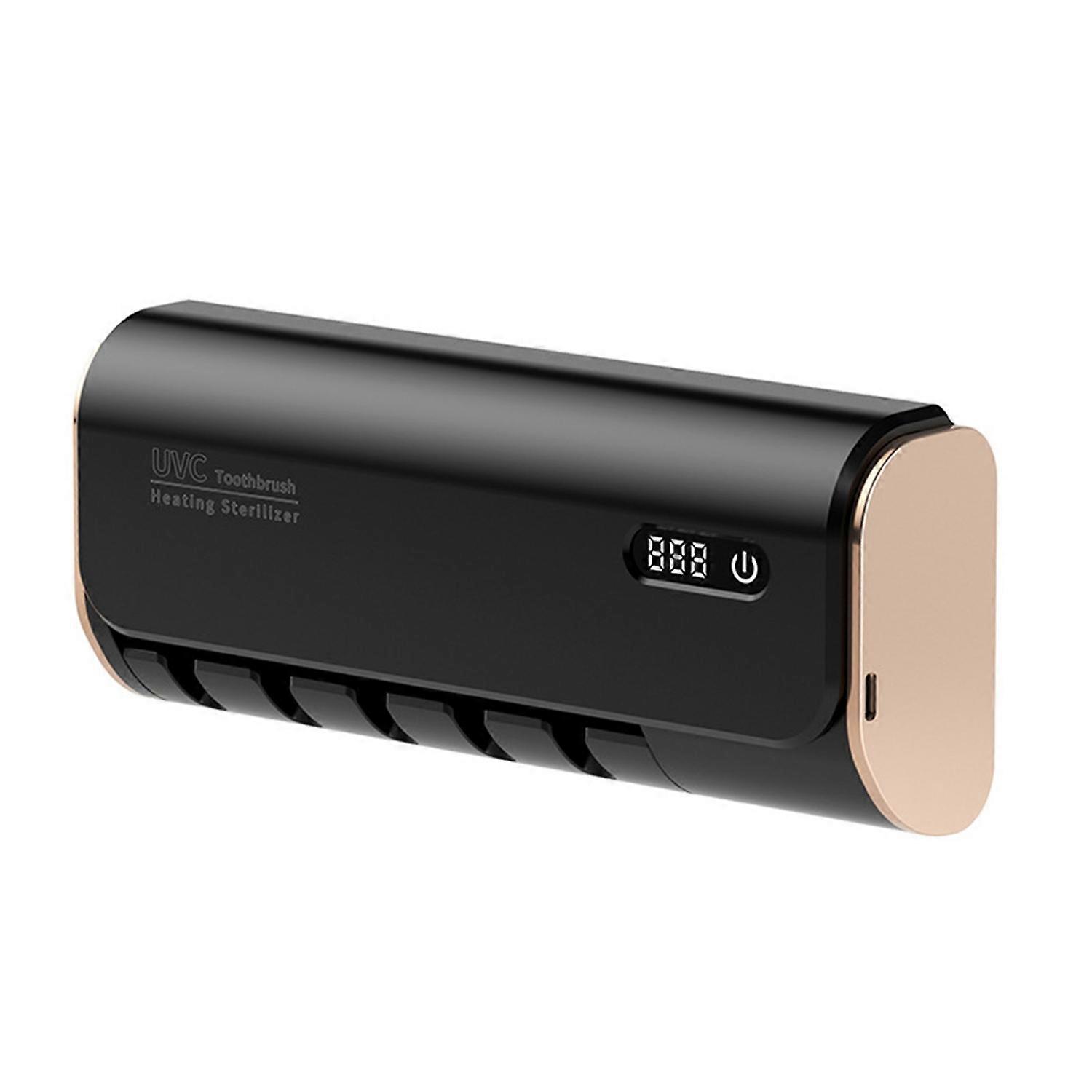 Toothbrush Holder with Dual-Band UV Sterilization Touch Control Digital Display Rechargeable Self
