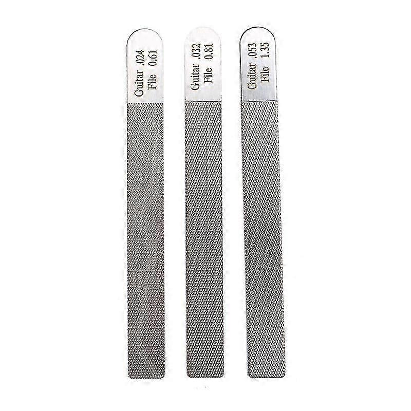 3Pc/Set Guitar Nut Files Fret Crowning Slot Filing Luthier Repair Tool Kit compatible with Guitar Stringed Inst