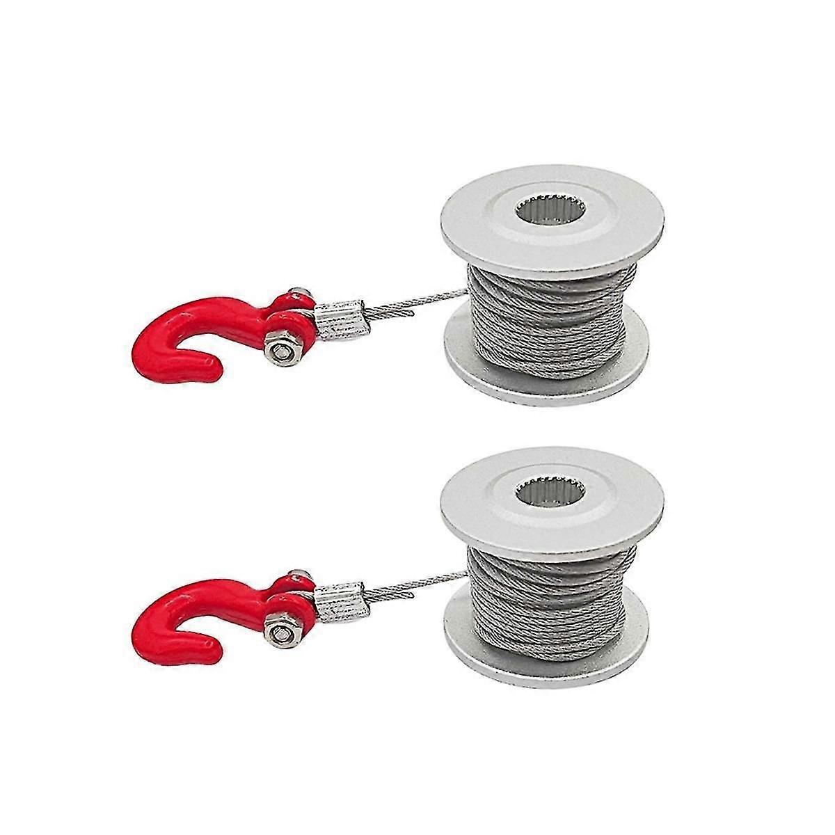 2pcs 25t Steering Gear Servo Winch Wheel Drum For 1/10 Rc Crawler Car Trx4 Axial Scx10 90046 Upgrad
