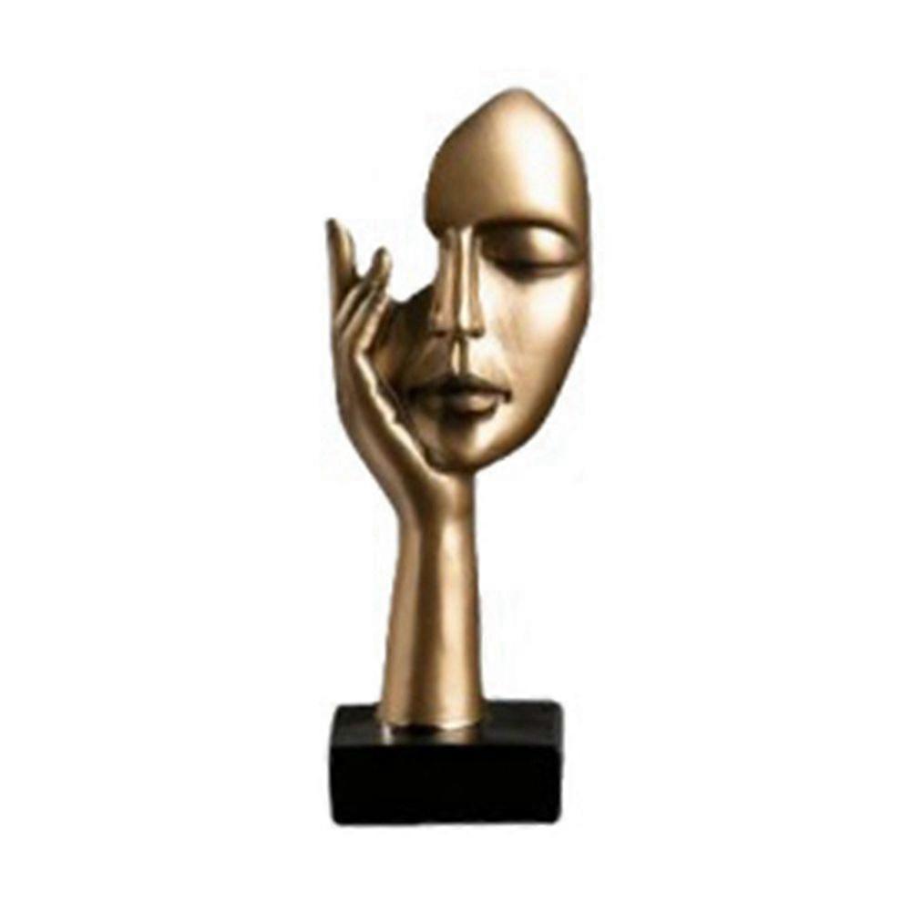Nordic Statue Abstract Resin Desktop Ornaments Sculpture Figurines Face Character Art Crafts Office
