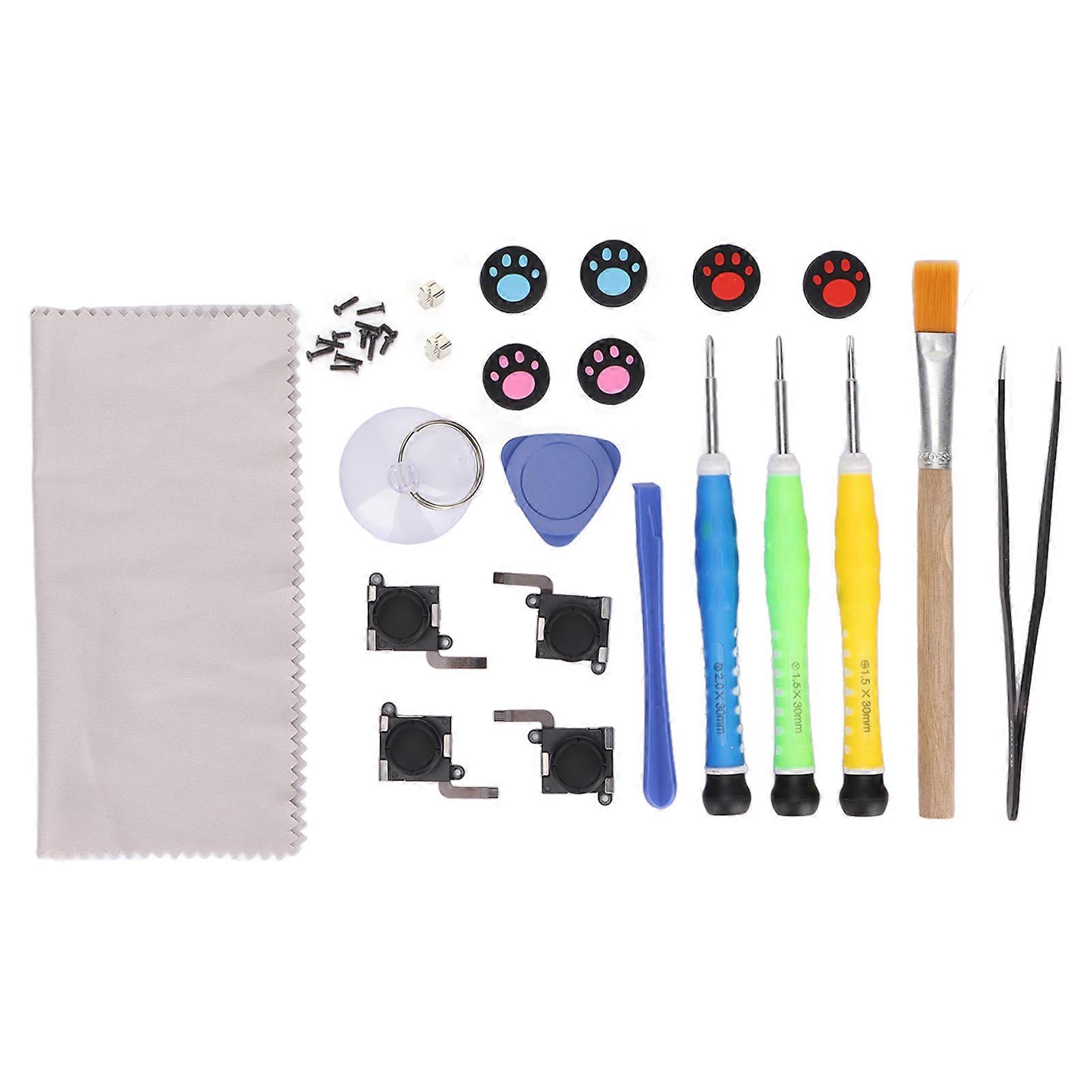 Easy Installation Joystick Replacement, Comprehensive 33 In 1 Repair Toolset For Switch, Fixes Drift Issues In Joycon Controller, Precision Analog
