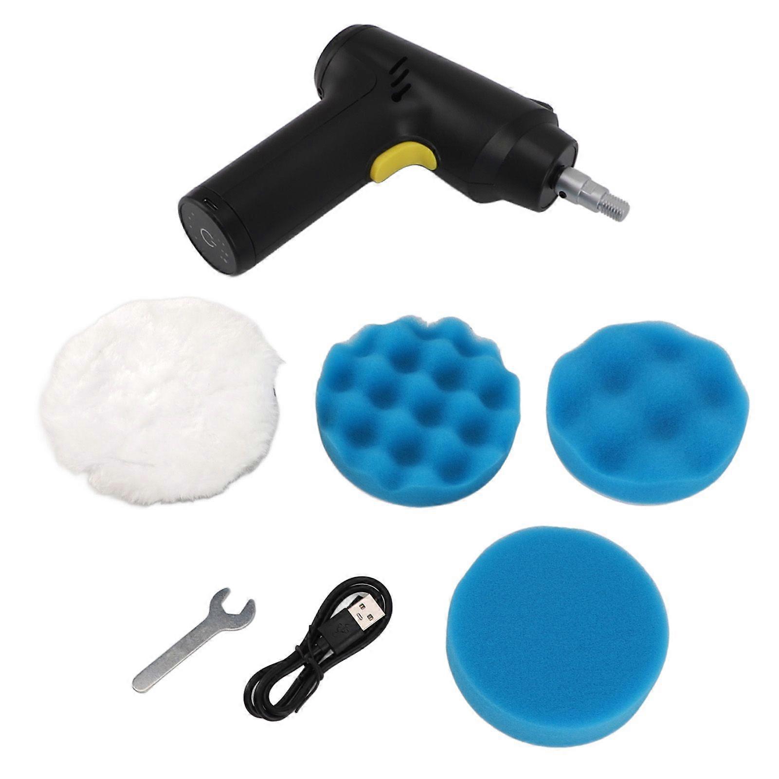 Cordless Buffer Polisher USB Rechargeable 3 Speeds Adjustable Portable Electric Polishing Machine for Waxing Grinding