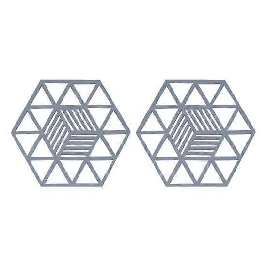 2Pcs Cup Mat Splicable Heat Insulation Silicone Nordic Hollow Hexagonal Pot Coaster Pad