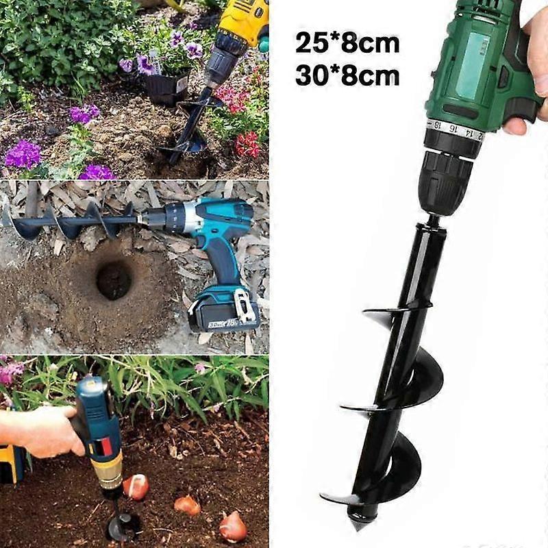 TEMPSA Universal 30x8CM Garden Auger Drill Bit For Planting Hole Tool