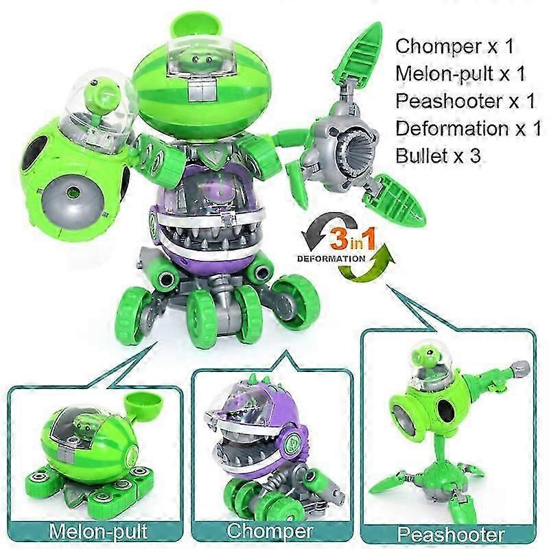 3 in 1 Deformation Spielzeug für Jungen Puppe Pvz Pflanze Vs. Mecha Fighter Pvc Action Kid Geschenk3 in1 Remote Roboter