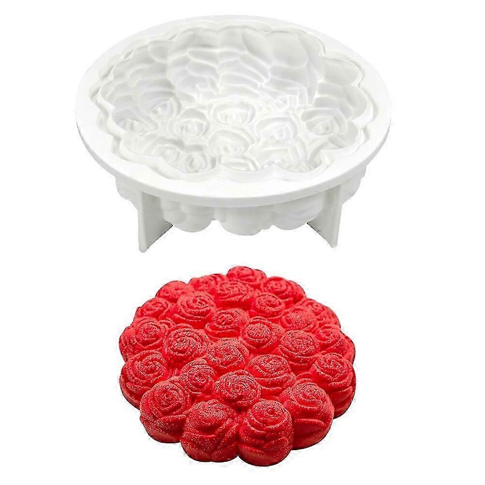 ローズケーキモールドムースモールドフラワーシリコンモールドローズフォンダンケーキモールドアイスケーキモールドチョコレートシリコンモールドDIYデザートバレンタインデーケーキ