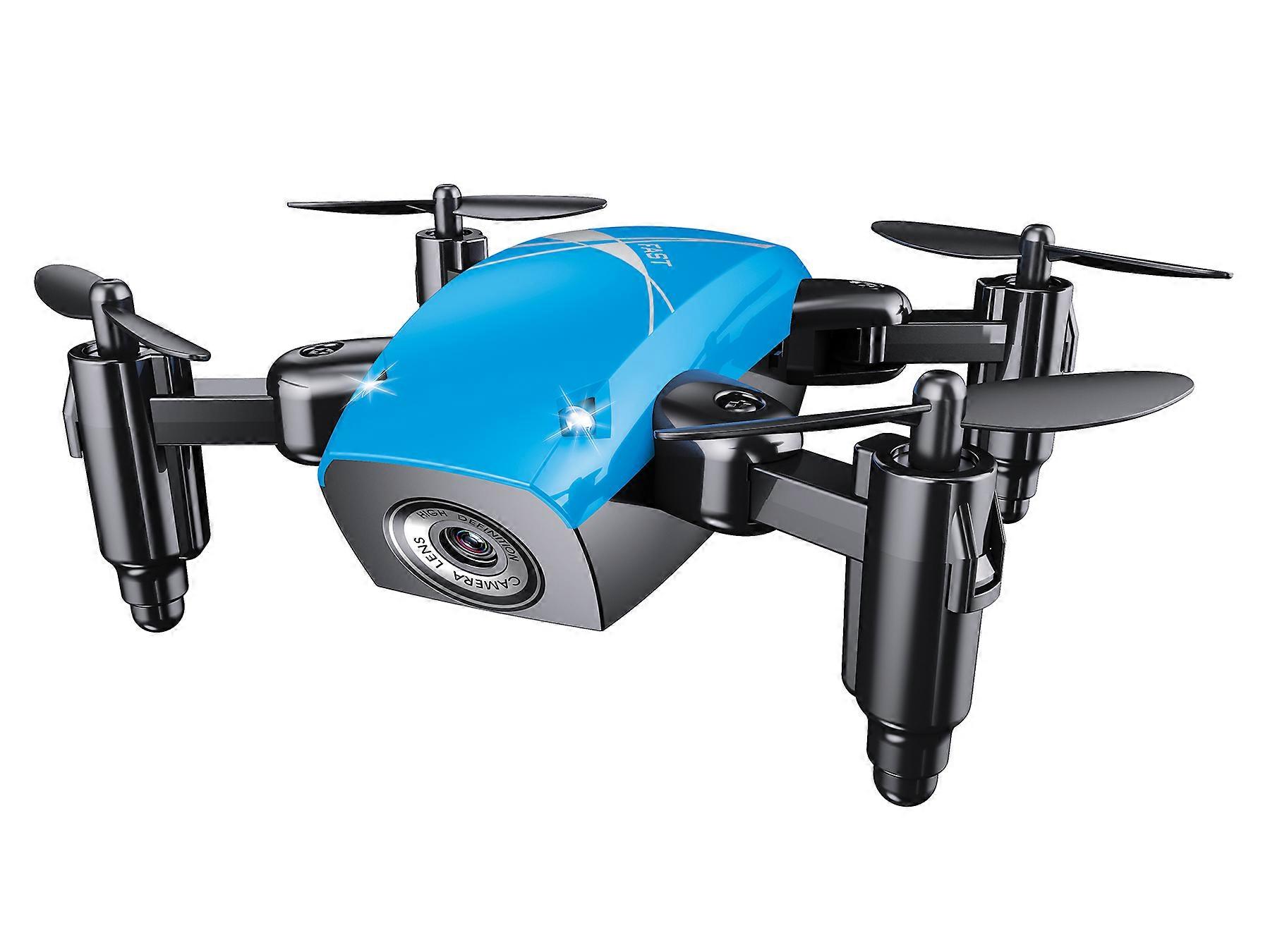 Foldable RC Drone Remote Control Quadcopter Wifi FPV with 0.3MP Camera(Blue)