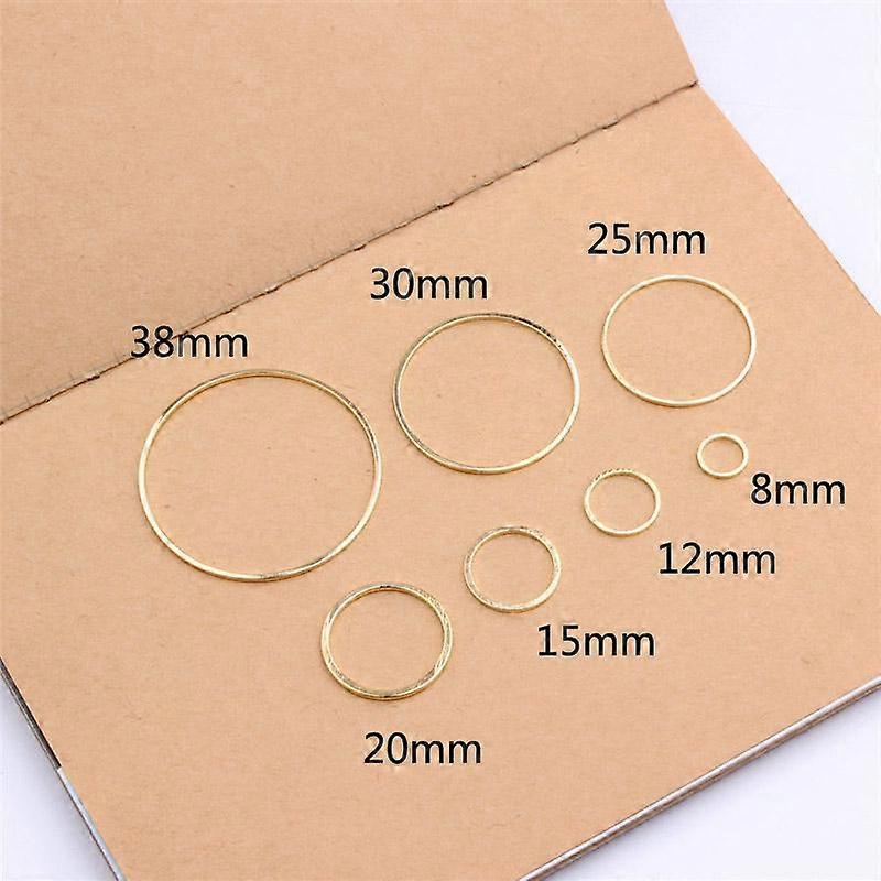 10Pcs/Pack Circle Round Rings for DIY Earrings Making Jewelry Accessories 8/12/15/20/25/30/38mm