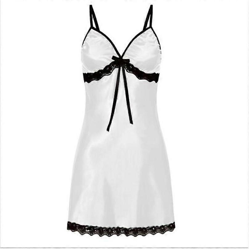 Plus Size Summer Feminine Sense Womens Lace Bow Lingerie Babydoll Nightwear Sleepskirt Night Dress