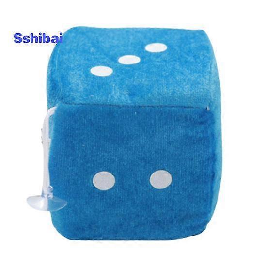Dice Pendant - Fuzzy Three Dimensional - Suction Cup - Hanging Plush Dot Dice Toy