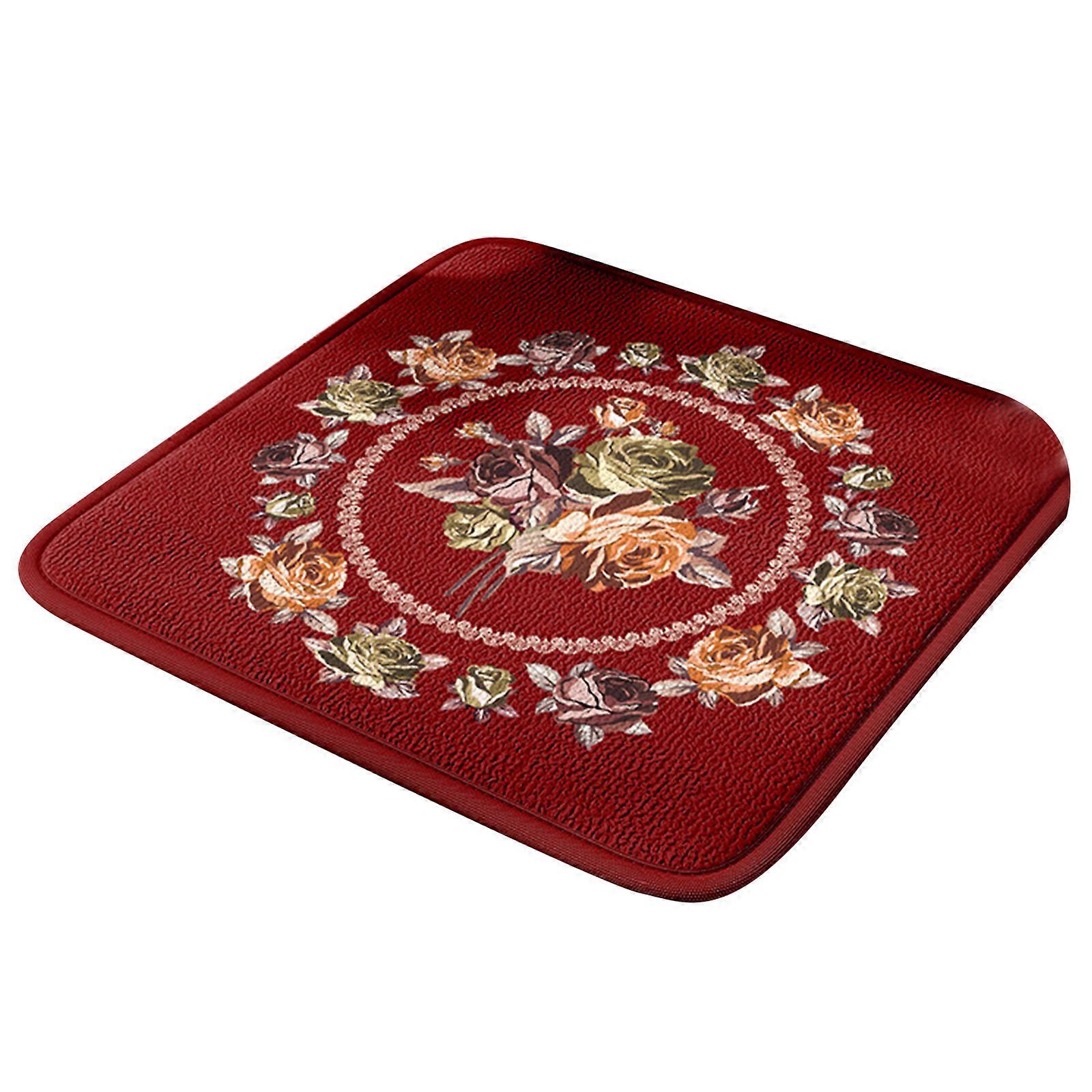 Memory Foam Chair Cushions Flower Pattern Square Seats Pad Comfortable Support for Office Chair Anti Slip Functionality Style 9 2