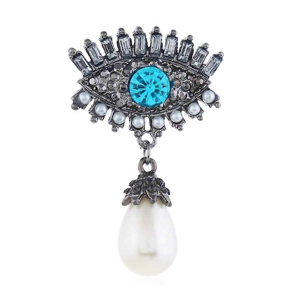 Retro Evil Eyes Rhinestone Brooch Pins