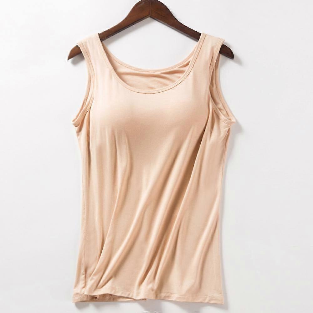 Women's Plus Size Molded Cup Camisole Apricot L