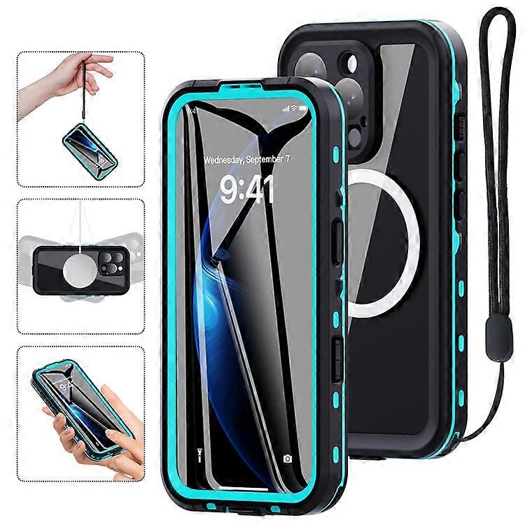 SHELLBOX Dot+ Series Phone Case Compatible For iPhone 16 Pro IP68 Waterproof PC+TPU Clear Cover Compatible with MagSafe
