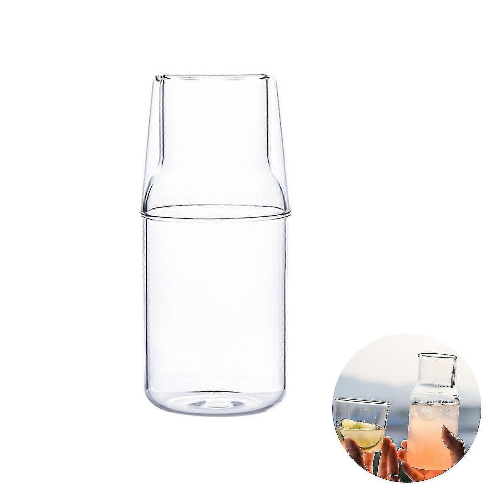 Carafe et ensemble de verre Bouteille de pichet en verre clair, ménage durable, pichet en verre de verre, 360ml