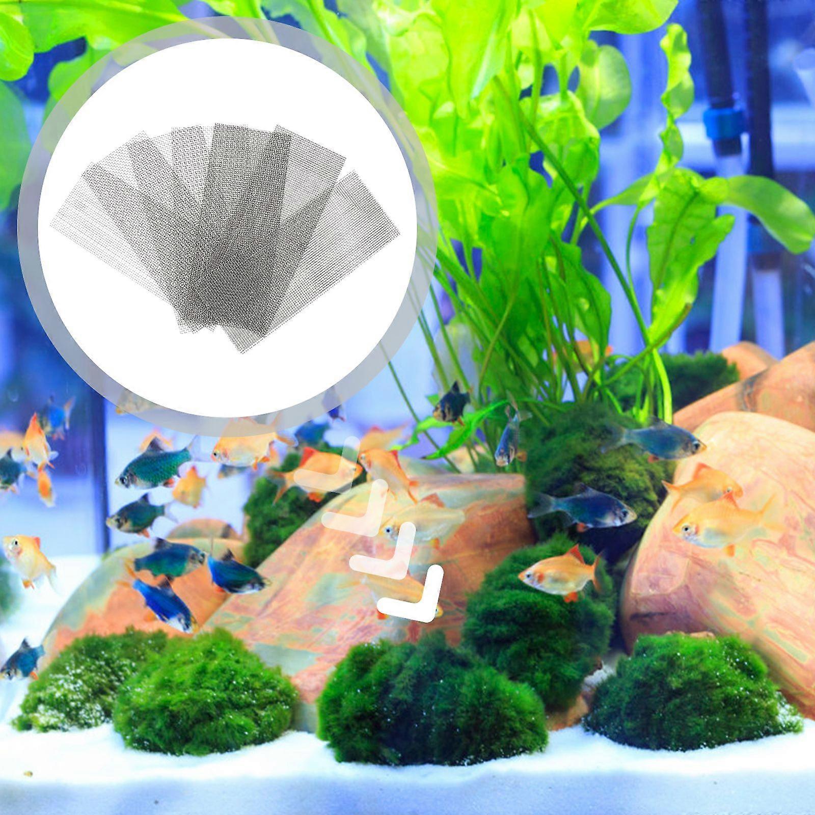 10Pcs Stainless Steel Wire Mesh Pad Aquarium Water Grass Plants Fixed Net Silver