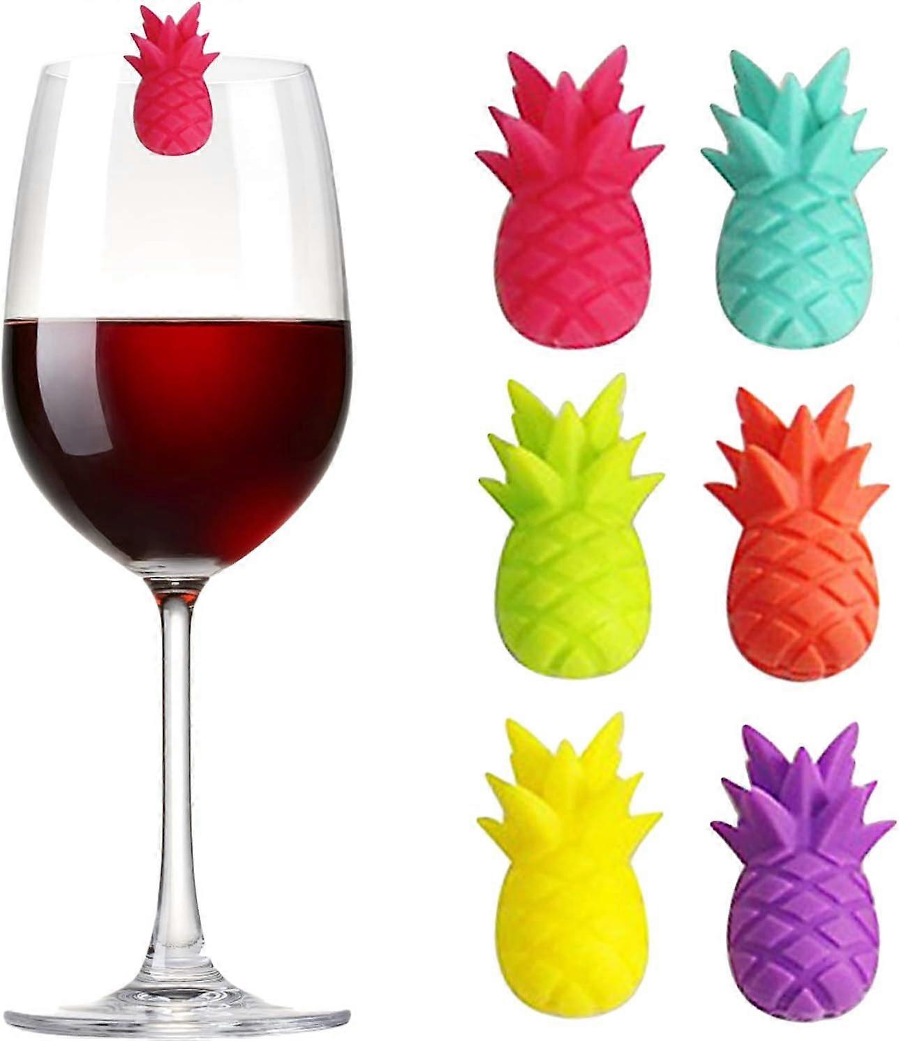 Glass Markers, Silicone, Pineapple, Beverage