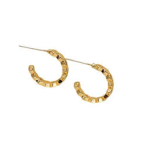 女性のためのファッション蜂の巣C字型フープイヤリング気質シャイニージルコン幾何学イヤリング女の子日常のジュエリーアクセサリー