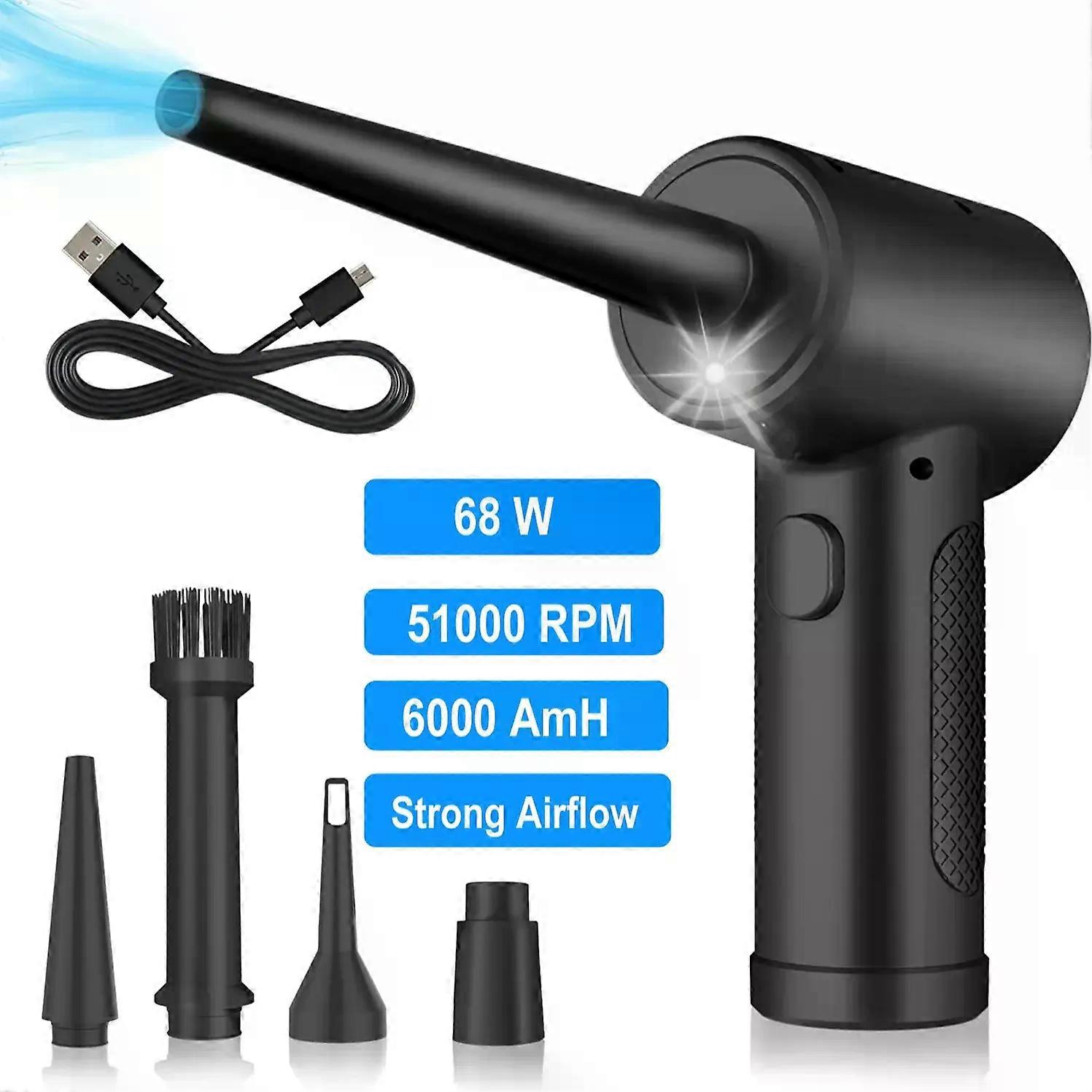 Portable Air Duster For Computers 51000 Rpm Electric Air Blower Computer Cleaning Air Dust Cleaner For Pc Keyboard Crumbs Car