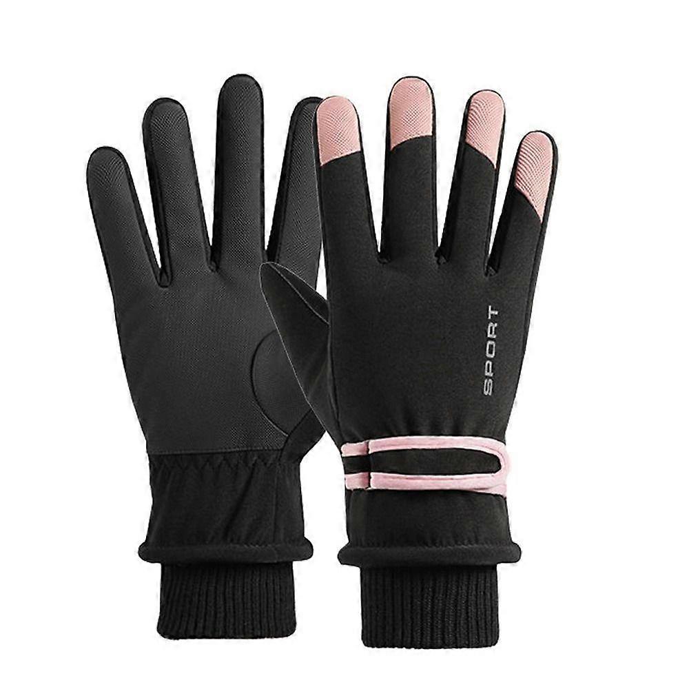 Winter Snowboard Ski Gloves Non-slip Touch Screen Waterproof Motorcycle Cycling Plush Warm Riding Gloves