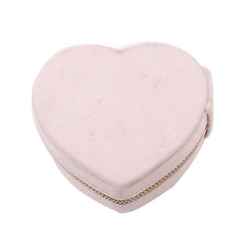 Velvet Box Heart-Shaped Inside Can Put Complete Jewelry Box