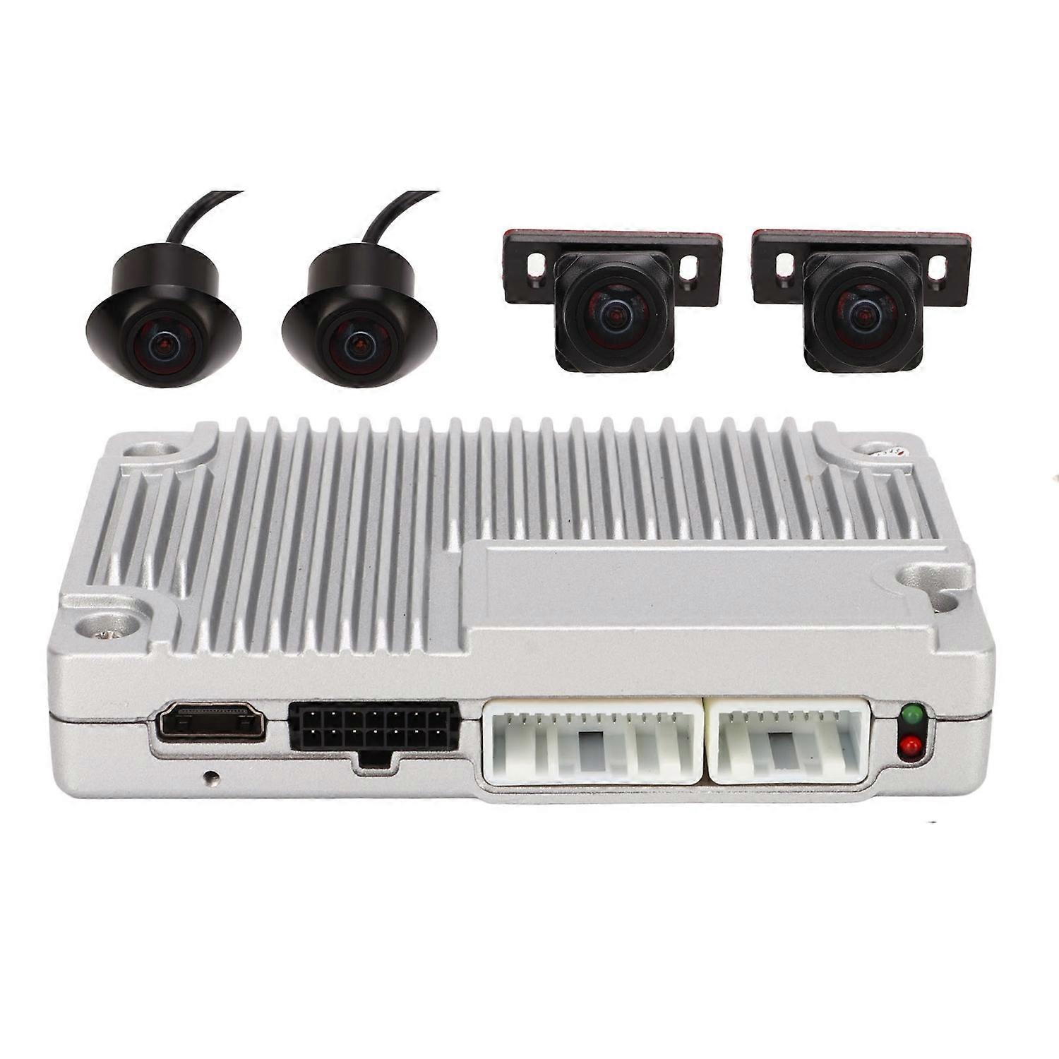 360° Surround View System 1080P Parking Monitoring 170° Wide Angle 4 Way Camera 3D DVR for Autos