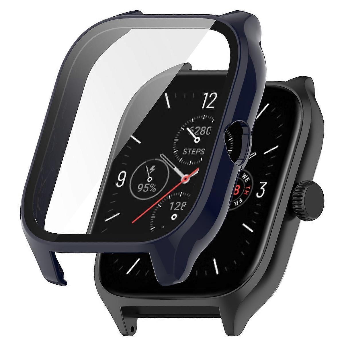 For Amazfit GTS 4 Shockproof High Quality Silicone Design Watch Case Protective Case Cover Dark Blue