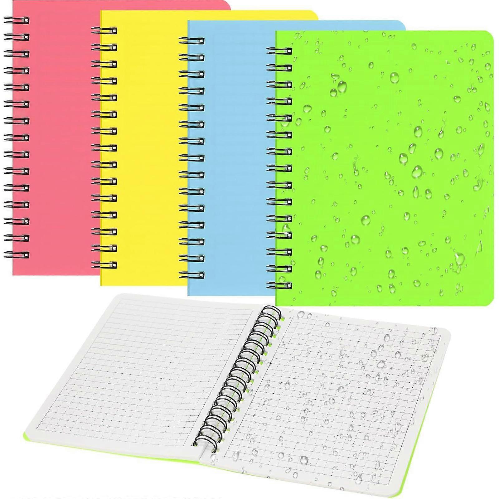 Small Twin Coil Binding Notebook Writing 100 Pages Gridded 4x5.5Inch Small Notepads for Note Taking Writing Journaling color