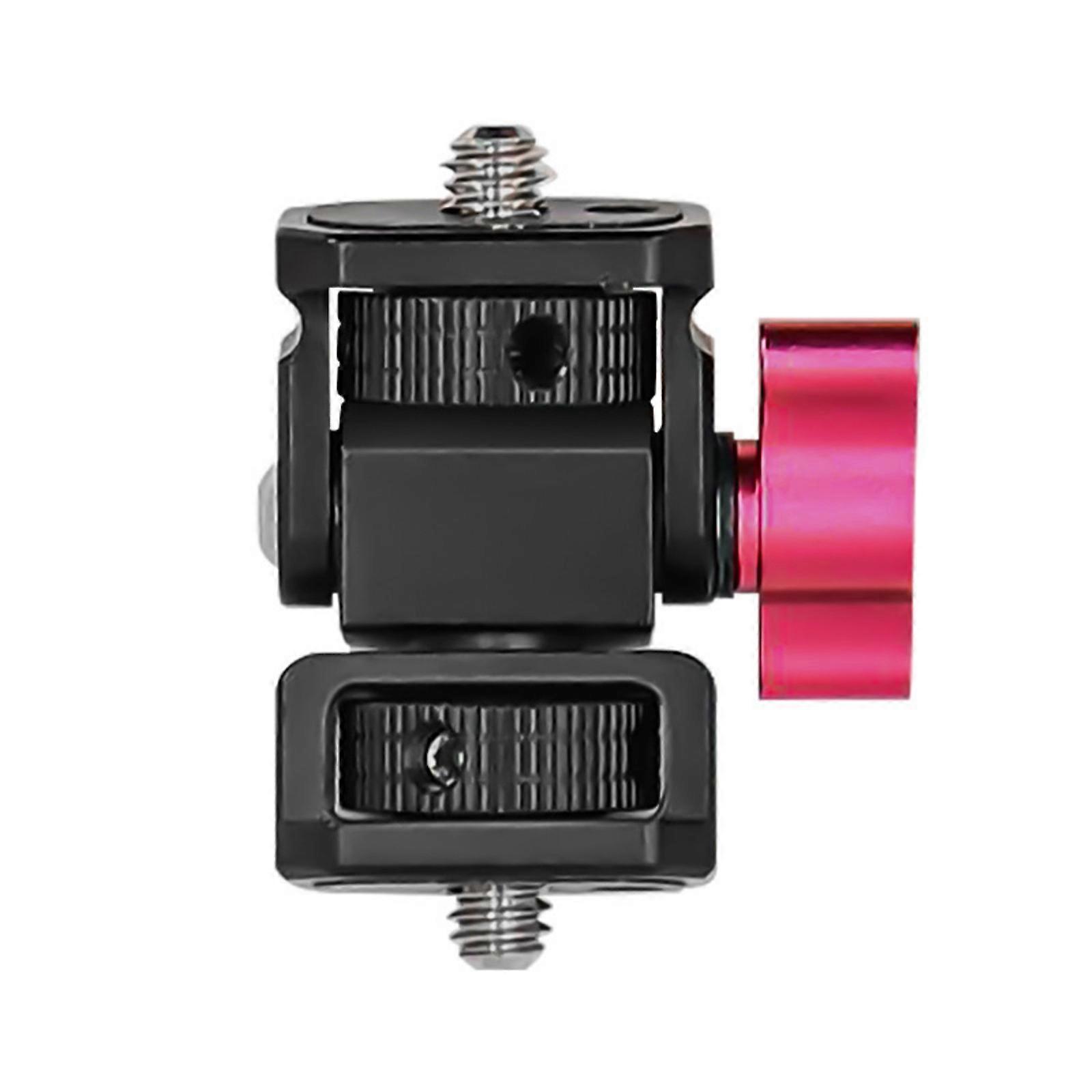 Support de moniteur de terrain réglable, fixation universelle à dégagement rapide pour griffe froide pour prise de vue vidéo et éclairage d'appoint, double vis 1/4
