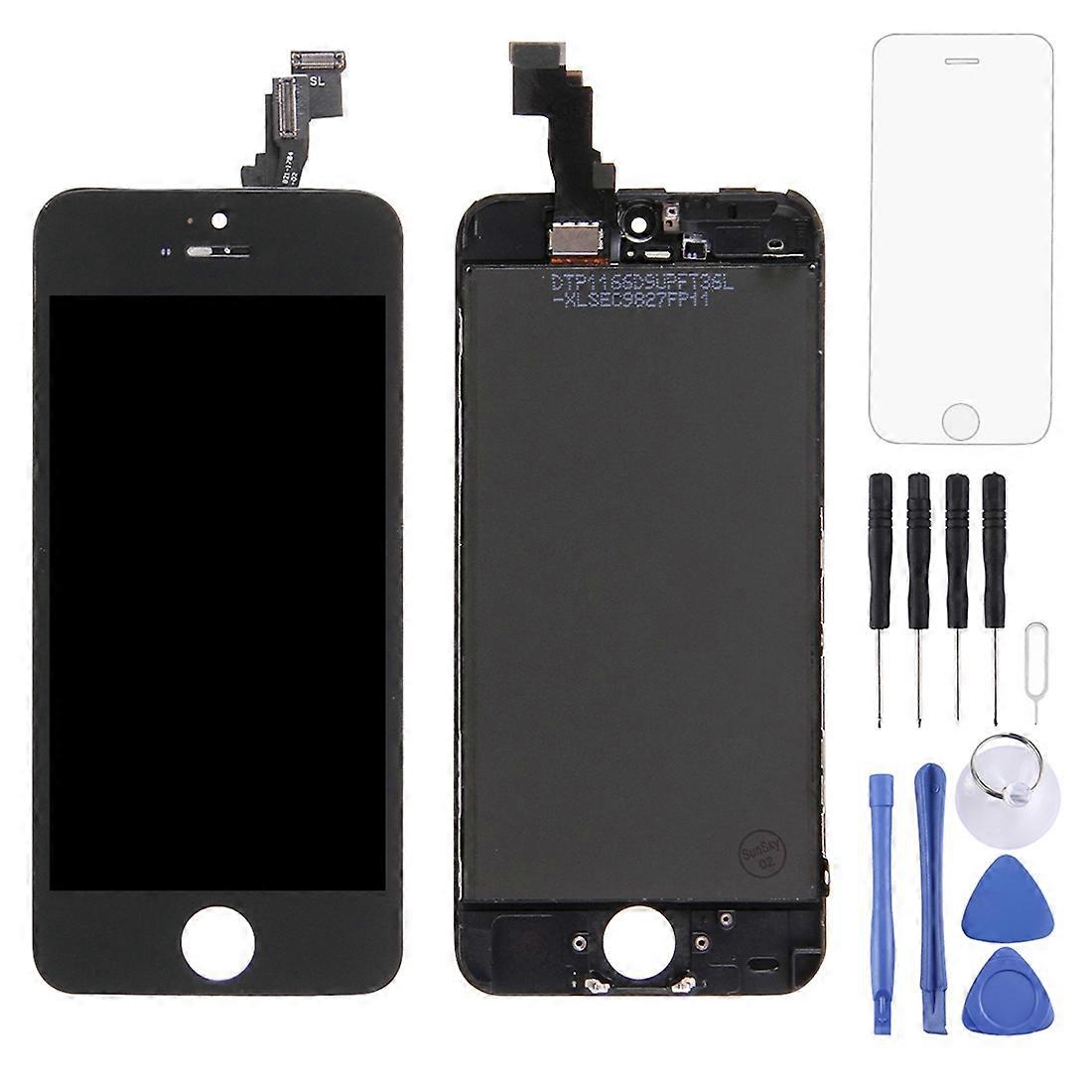 Digitizer Assembly (COMPATIBLE LCD + Frame + Touch Panel) for iPhone 5C(Black)