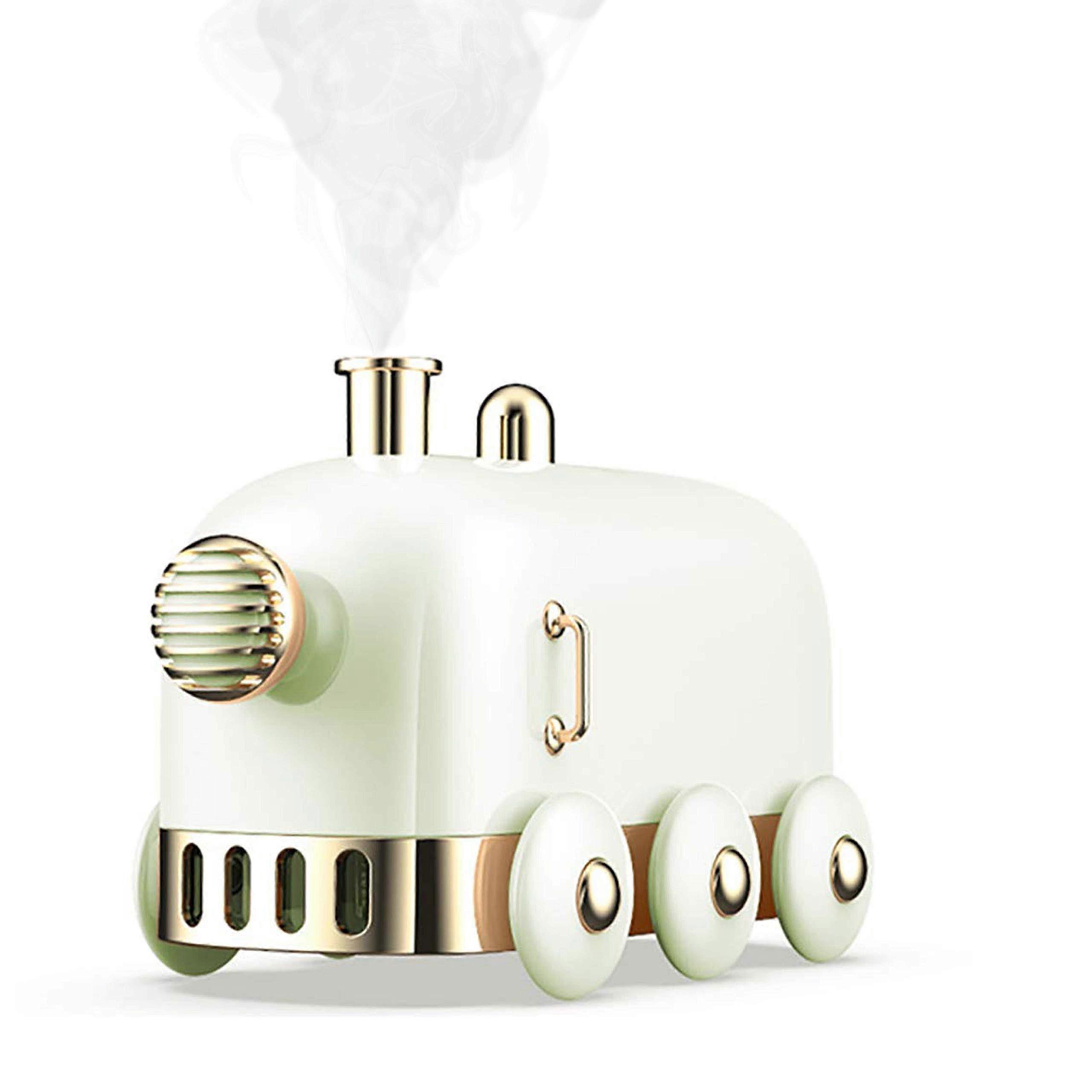 Portable Mini Humidifier 300ml Cute Train Design Cool Mist Diffuser for Desktop Office Bedroom USB Charging Auto Shut Off
