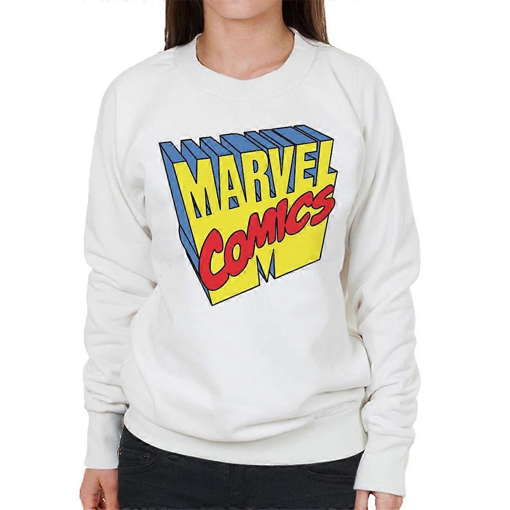 Marvel Comics 1990s 3D Perspective Logo Women's Sweatshirt