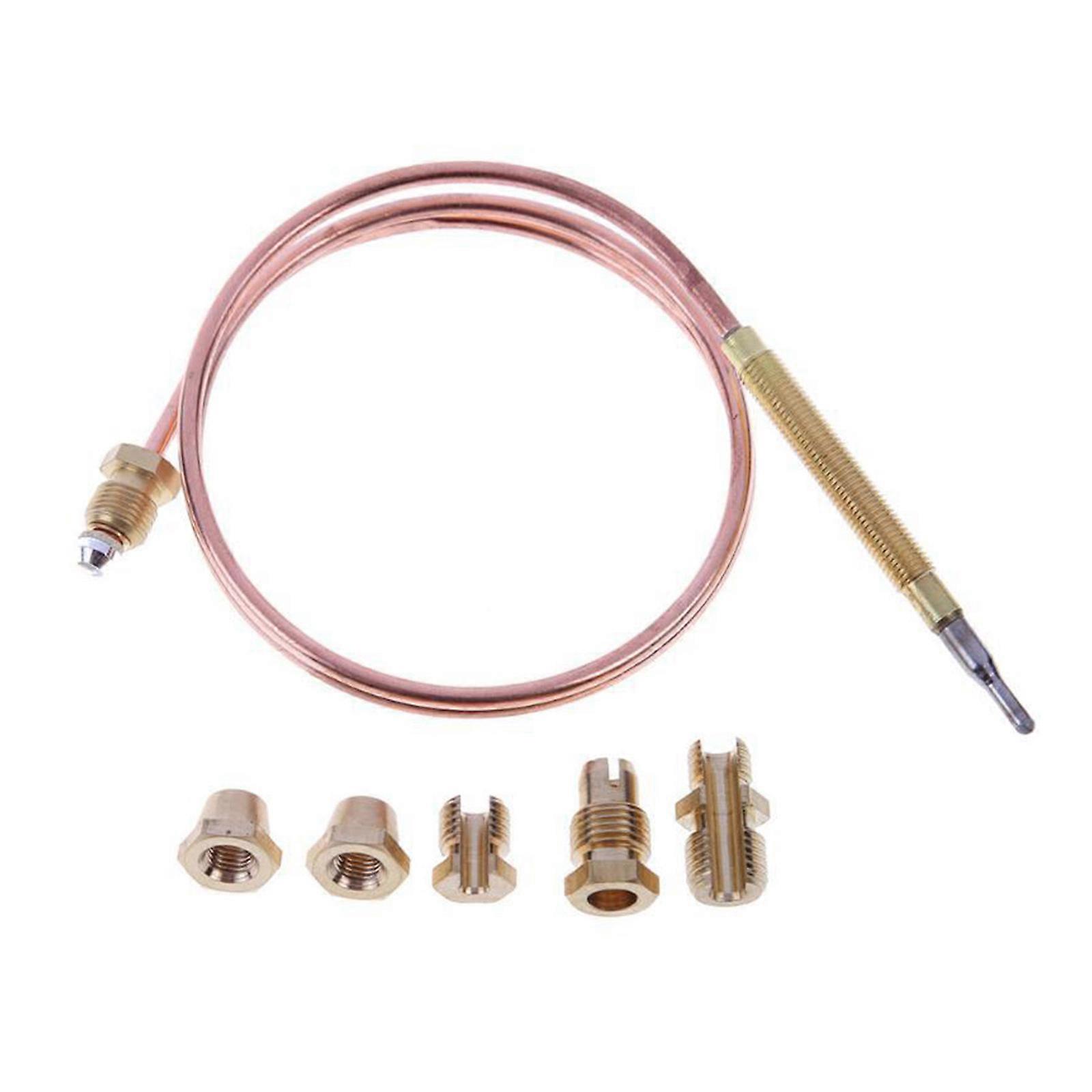Brass Temperature Sensors Wire Thermocouples Multifunctional Device Heat Resistant Probe Suitable for Baking Bread Cake 900mm