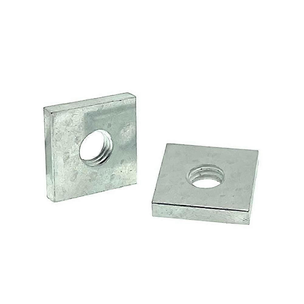 M6x22x22x5mm Square Nuts Carbon Steel Galvanized 15 Pcs Rectangular Nuts 6mm Thread 22mm Square Size