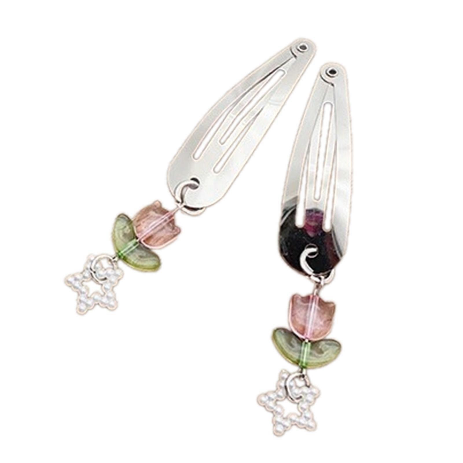2szt Metalowy wisiorek do włosów Barrette Przyciągający wzrok akcesoria do włosów Eleganckie spinki do włosów Współczesna spinka do włosów dla miłośników mody