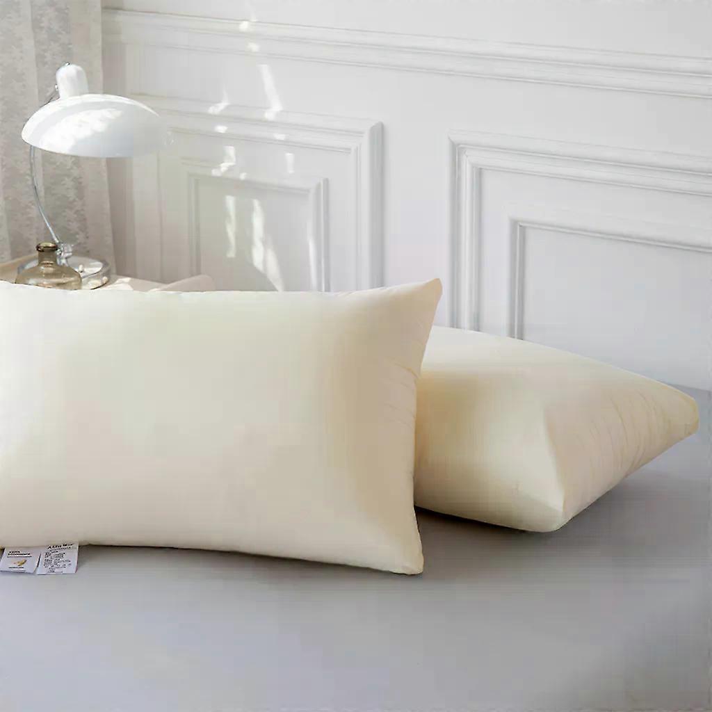 綿100%Aクラス大豆枕 – 変形しない首と頭のサポート、ホテル品質の快適さ、48×74×12 cm