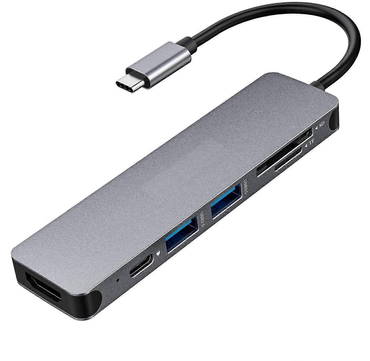 7-in-1 USB-C to 4K HDMI Adapter with PD Port for Samsung Galaxy S24 S23 S22 Compatible HDTV Connection