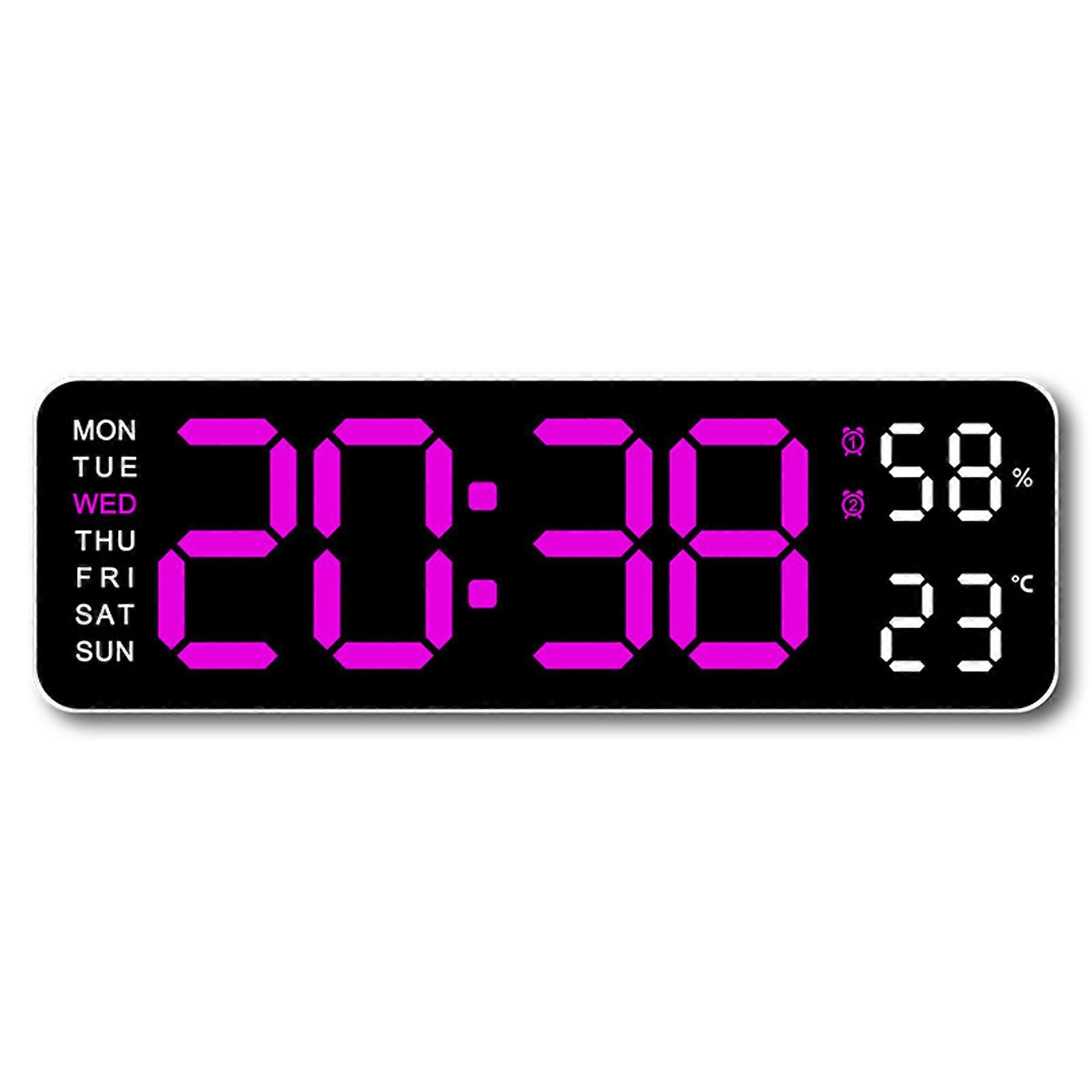 Large-Screen LED Display Desk Clock Temperature Display Night Mode Table Clock