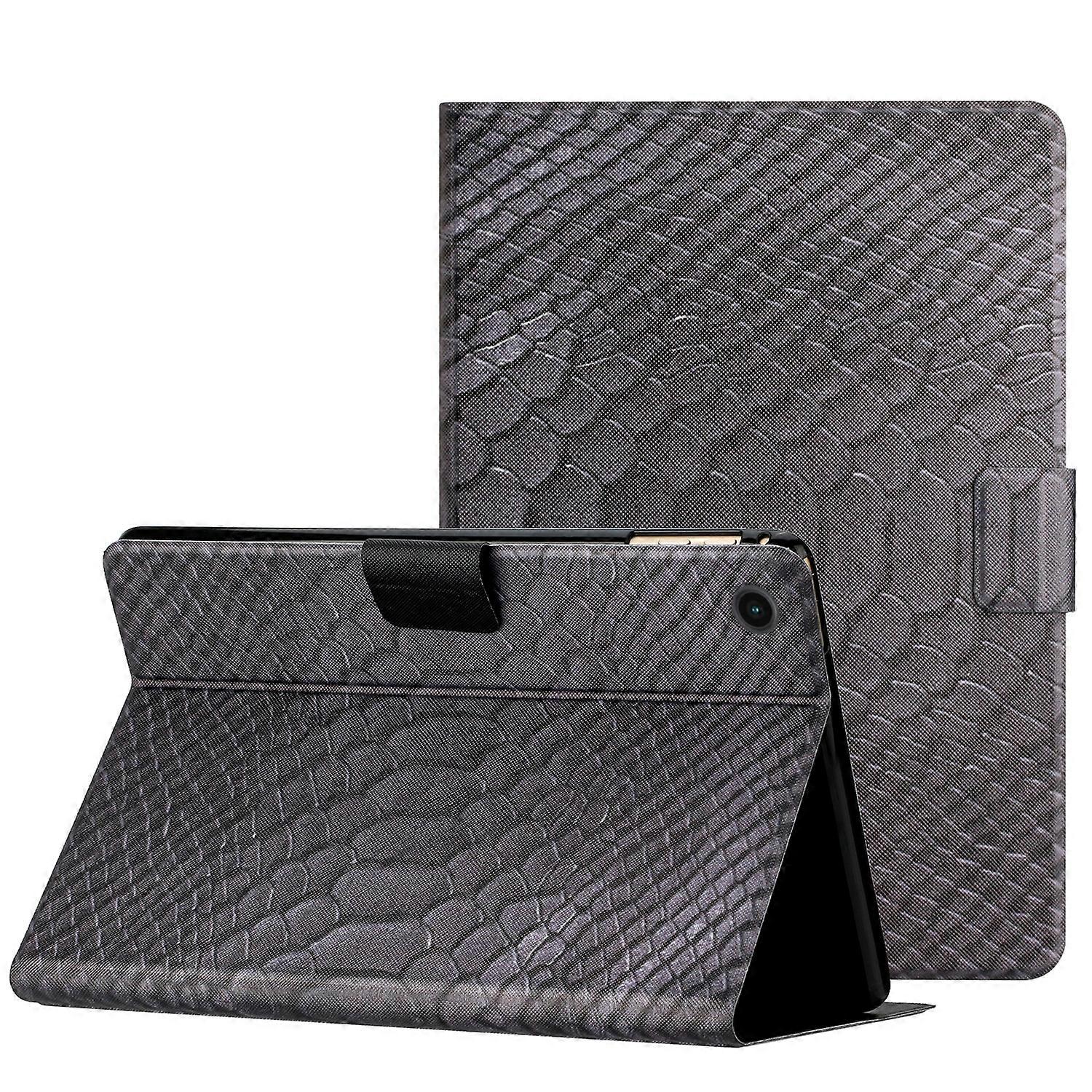 Solid Color Crocodile Texture Smart PU Tablet Case with Sleep / Wake-up Function For Samsung Galaxy Tab A9