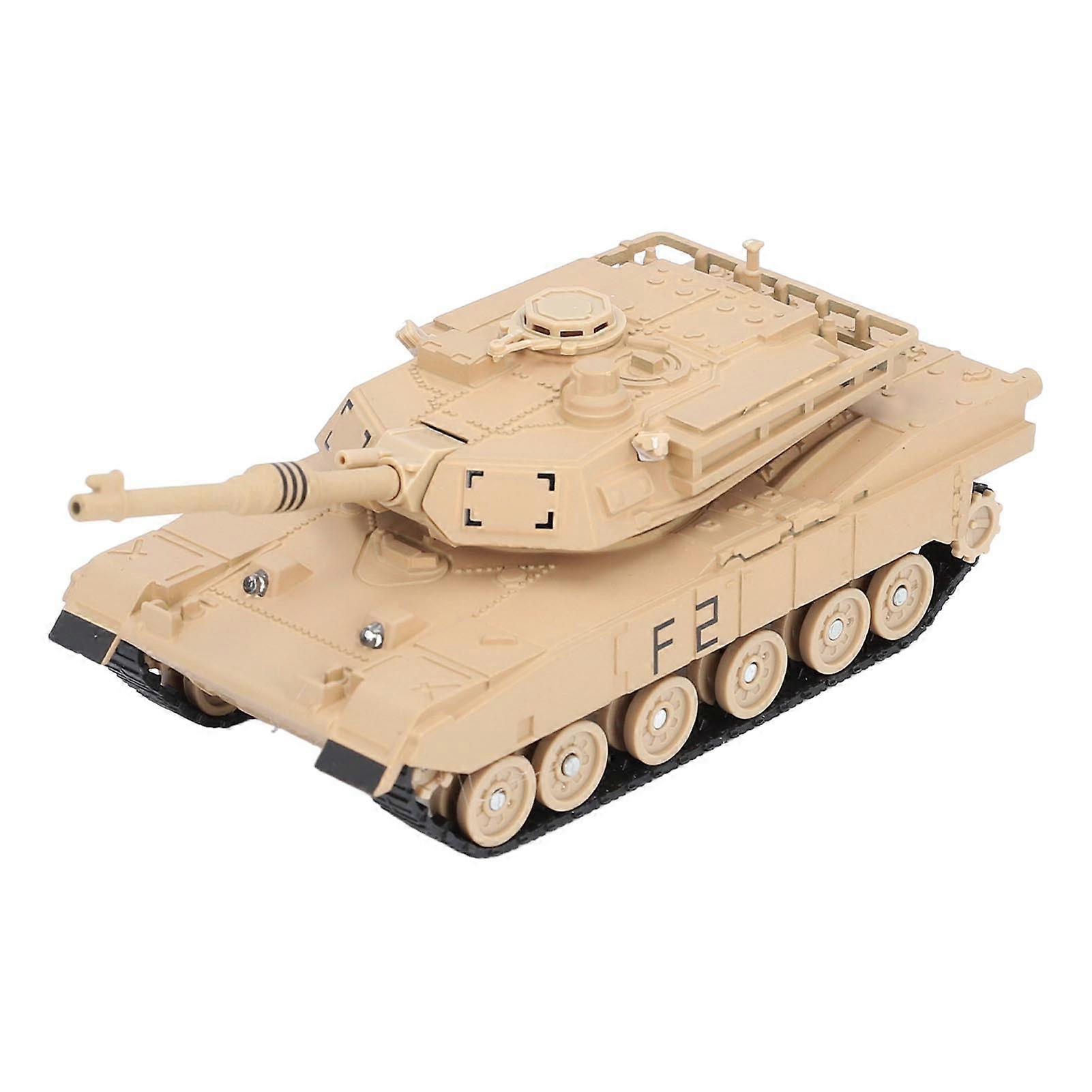 Tank Model Toy with Sound Light Effect Alloy Decoration 360 Degree Rotation Tank Action Model